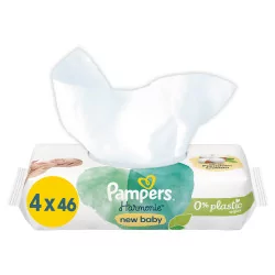PAMPERS Harmonie New baby Vlhčené obrúsky 4 x 46 ks