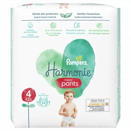 PAMPERS Harmonie Pants VP S4 (9-15kg) 24 ks