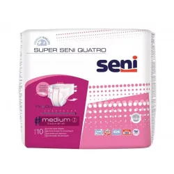 Seni SUPER QUATRO medium 2 plienkové nohavičk, pás 75-110 cm 10 ks