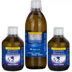 Pharma Activ Aktívne minerály extra 2 x 300 ml + Koloidné striebro Ag100 10ppm 500 ml