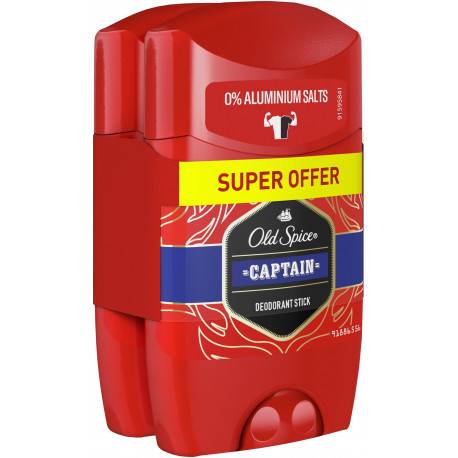 Old Spice Captain Antiperspirant Stick 2 x 50 ml