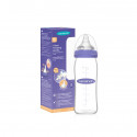 LANSINOH Sklenená dojčenská fľaša s NaturalWave cumľom (stredný prietok MF) 240 ml