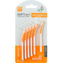 SOFTdent Medzizubné kefky Butterfly XS 0,4 mm zahnuté oranžové 6 ks