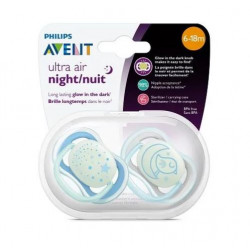 AVENT CUMLÍK 6-18M Ultra air nočný chlapec 2 ks