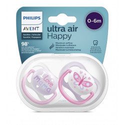 AVENT CUMLÍK 0-6M Ultra air "I love mama" dievča 2 ks
