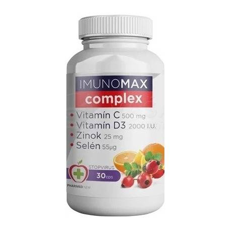 Pharmed IMUNOMAX complex (C+D3+Zinok+Selén) kapsuly 30 ks