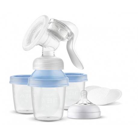 AVENT ODSÁVAČKA MLIEKA manuálna s VIA systémom 1 set