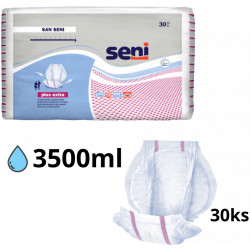 Seni SAN SENI Plus Extra plienky vkladacie anatomické 39x75 cm savosť 3500 ml 30 ks