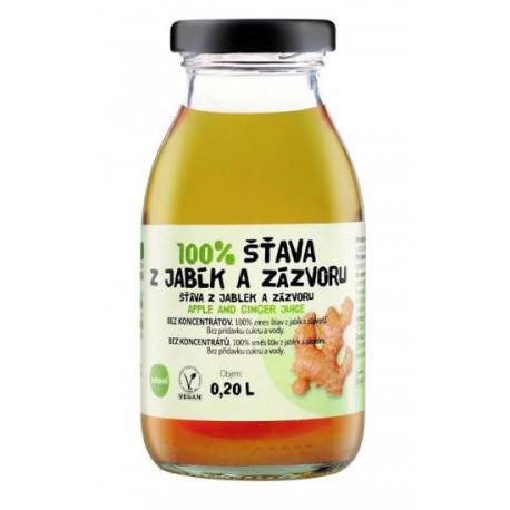 zdravo 100% ŠŤAVA Z JABĹK A ZÁZVORU 200 ml