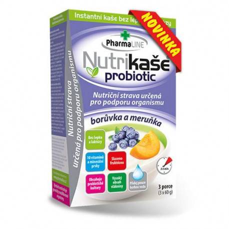 Nutrikaša probiotic čučoriedka a marhuľa 3 x 60 g