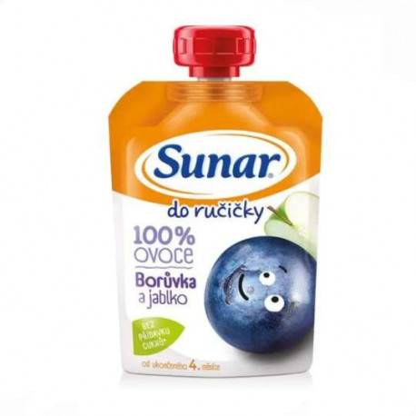 Sunar Do ručičky Čučoriedka a jablko 100% ovocia 100 g
