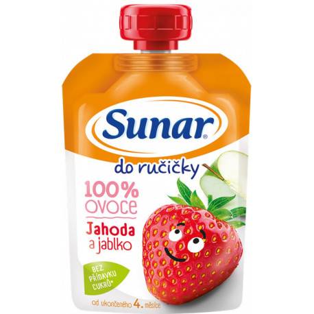 Sunar Do ručičky JAHODA a jablko 100 % ovocia 100 g