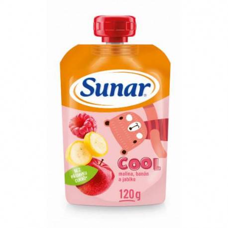 SUNAR Cool ovocie Malina Banán Jablko 120 g