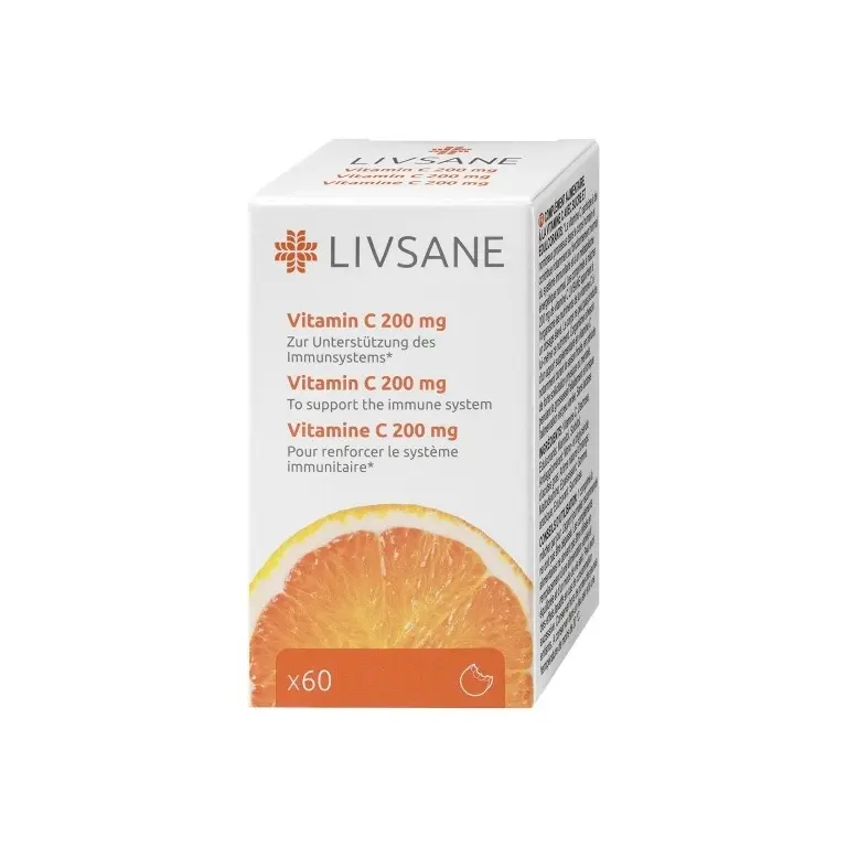 LIVSANE Vitamín C 200 mg tablety 60 ks - MEDIKAMENT.sk