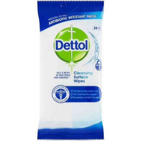 Dettol antibakteriálne obrúsky na povrchy 36 ks