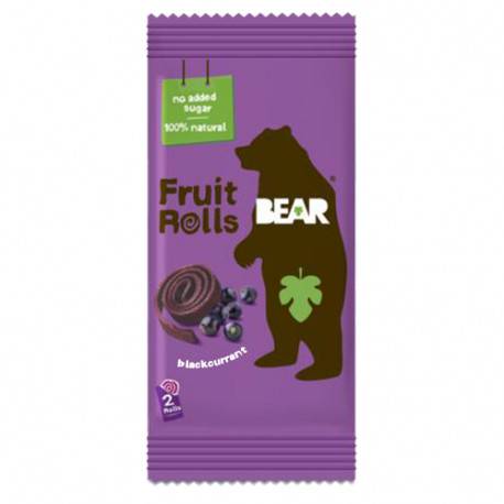 BEAR Čiernoríbezľové rolky (Fruit rolls Blackcurrant) ovocné 20 g