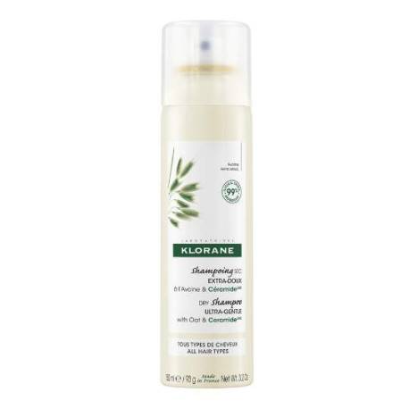 KLORANE suchý šampón s ovseným mliekom pre všetky typy vlasov 150 ml