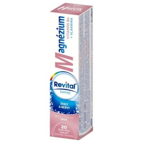 Revital Magnézium + B6 s príchuťou grepu šumivé tablety 20 ks