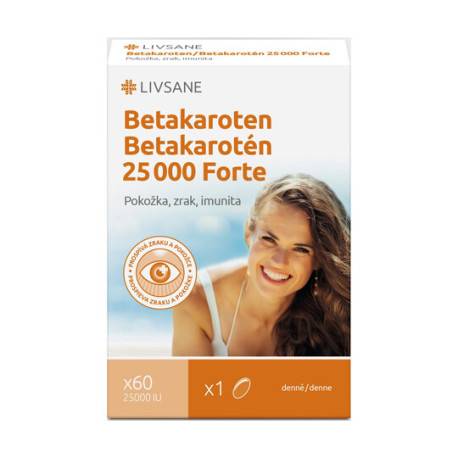 LIVSANE Betakarotén 25 000 Forte kapsuly 60 ks