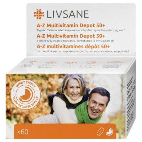 LIVSANE A-Z Multivitamín komplex 50+ tablety 60 ks