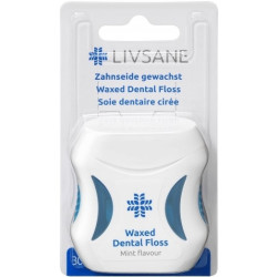 LIVSANE Dentálna niť voskovaná príchuť mint 30 m 1 ks