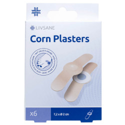 LIVSANE Náplasti na kurie oká s kyselinou salicylovou 7,2 x 2 cm 6 ks