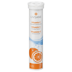 LIVSANE Vitamín C príchuť pomaranč šumivé tablety 20 ks