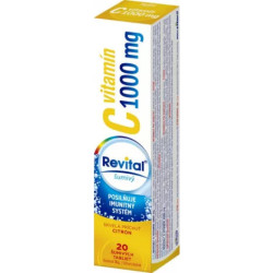 Revital vitamín C 1000 mg s príchuťou citrón šumivé tablety 20 ks