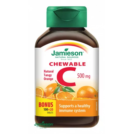 JAMIESON VITAMÍN C 500 mg pomaranč tablety na cmúľanie 120 ks