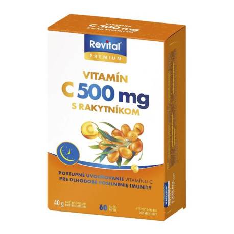 Revital PREMIUM VITAMIN C 500 mg S RAKYTNÍKOM kapsuly 60 ks