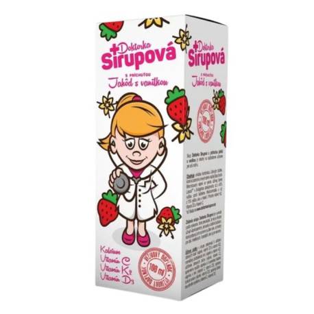 Doktorka Sirupová kalciový sirup s príchuťou Jahôd s vanilkou 100 ml