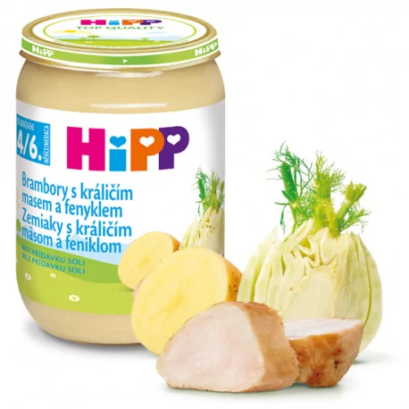 HiPP BIO PRÍKRM Zemiaky s králičím mäsom a feniklom 190 g