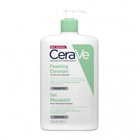 CeraVe ČISTIACI PENIVÝ GÉL na normálnu až mastnú pleť 1000 ml