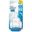 AVENT CUMLÍK na fľašu Klasik 1 otvor 0M+ novorodenecký 2 ks