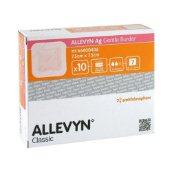 ALLEVYN Gentle Border Krytie na rany 7,5 x 7,5 cm adhezívne penové krytie 10 ks