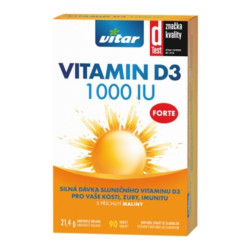 Revital Vitamín D3 FORTE 1 000 IU s príchuťou maliny tablety 90 ks