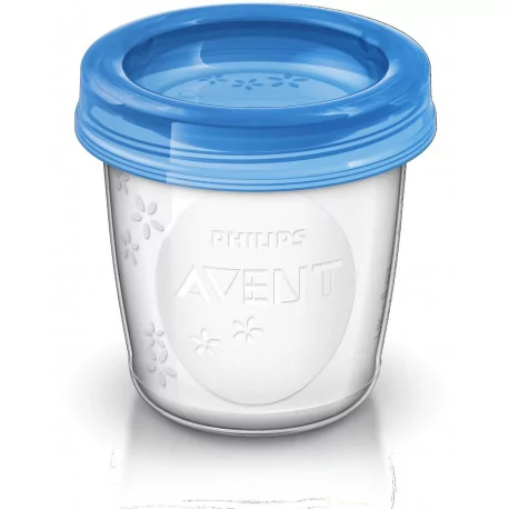 AVENT VIA poháriky s vrchnákmi 180 ml 5 ks