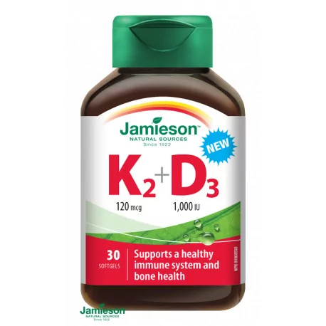 JAMIESON VITAMÍNY K2 120 µg + D3 1000 IU 30 ks