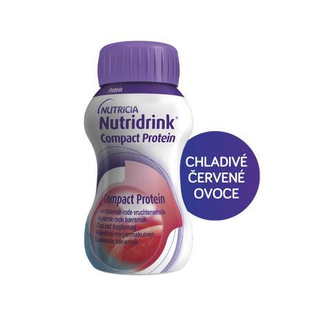 NUTRIDRINK COMPACT PROTEIN s príchuťou chladivého červeného ovocia 4 x 220 ml