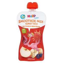 HiPP BIO Smoothie Jablko Banán Červené ovocie kapsička ovocný príkrm 120 ml
