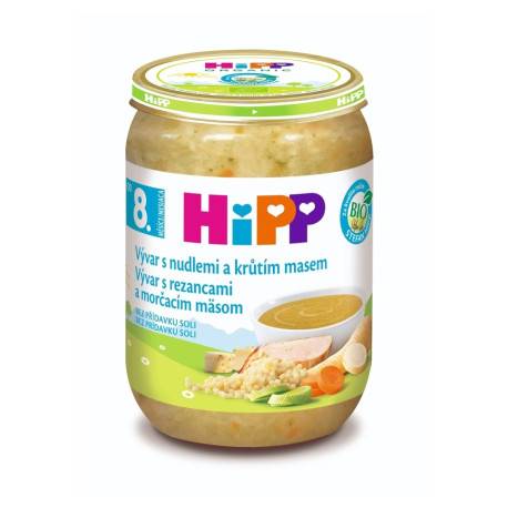 HiPP BIO Vývar s rezancami a morčacím mäsom 190 g
