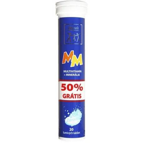 ZDROVIT MULTIVITAMÍN + MINERÁLY 50% grátis tbl eff (šumivé tablety) 1x20 ks