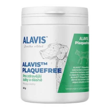 ALAVIS PLAQUEFREE prášok pre psy a mačky 40 g