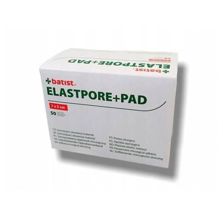BATIST ELASTPORE+PAD sterilné krytie s vankúšikom 5 cm x 7 cm 50 ks