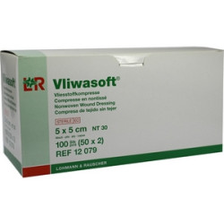 VLIWASOFT KOMPRESY STERILNÉ 5 x 5 cm 6 vrstvové 2 ks