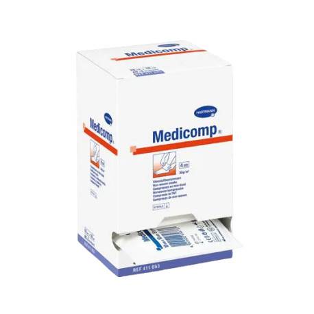 MEDICOMP kompres z netkaného textilu nesterilný 10 x 10 cm 100 ks