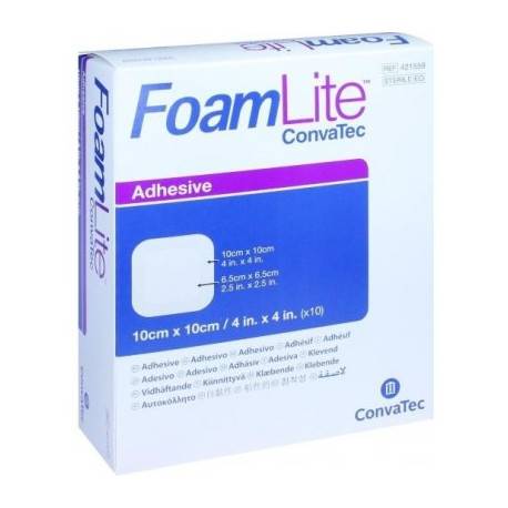 ConvaTec Foam Lite penové krytie na rany adhezívne silikónové 10 x 10 cm 10 ks