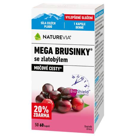 SWISS NATUREVIA MEGA BRUSNICE SO ZLATOBYĽOU kapsuly 60 ks