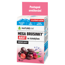 SWISS NATUREVIA MEGA BRUSNICE AKUT SO ZLATOBYĽOU kapsuly 15 ks