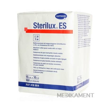 STERILUX ES kompres nesterilný 10 cm x 10 cm 100 ks